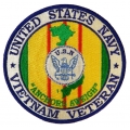 NAVY VIETNAM VETERAN PATCH. 4" NAVY VIETNAM VETERAN PATCH. 4"
